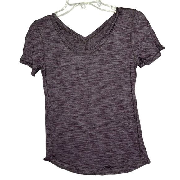 Lululemon Heathered Purple Intense-Tee Short Sleeve Lightweight Top. Size 6. - Picture 1 of 6